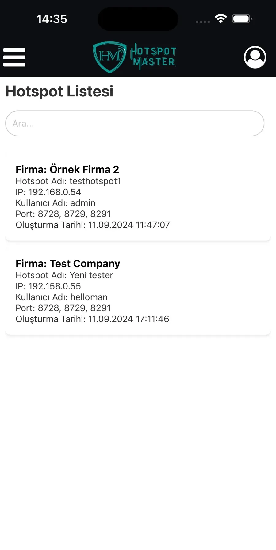 Hotspot-Liste — Hotspot Master